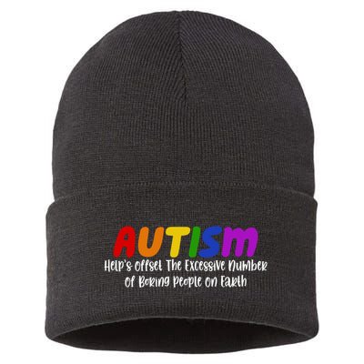 Autism Definition Helps Offset The Excessive Number Of Boring People On Earth Sustainable Knit Beanie