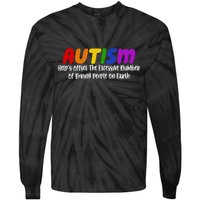 Autism Definition Helps Offset The Excessive Number Of Boring People On Earth Tie-Dye Long Sleeve Shirt