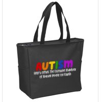 Autism Definition Helps Offset The Excessive Number Of Boring People On Earth Zip Tote Bag
