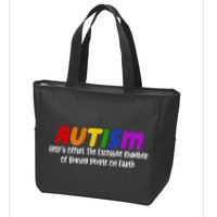 Autism Definition Helps Offset The Excessive Number Of Boring People On Earth Zip Tote Bag