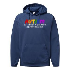 Autism Definition Helps Offset The Excessive Number Of Boring People On Earth Performance Fleece Hoodie