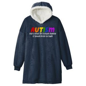 Autism Definition Helps Offset The Excessive Number Of Boring People On Earth Hooded Wearable Blanket