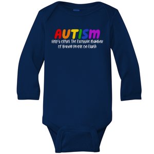 Autism Definition Helps Offset The Excessive Number Of Boring People On Earth Baby Long Sleeve Bodysuit