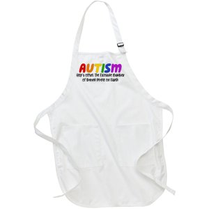 Autism Definition Helps Offset The Excessive Number Of Boring People On Earth Full-Length Apron With Pockets