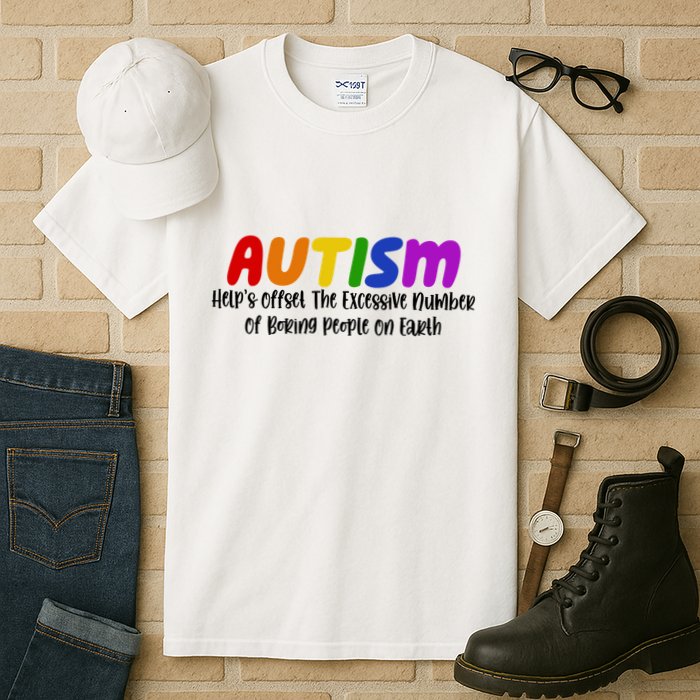 Autism Definition Helps Offset The Excessive Number Of Boring People On Earth Tall T-Shirt