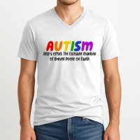 Autism Definition Helps Offset The Excessive Number Of Boring People On Earth V-Neck T-Shirt