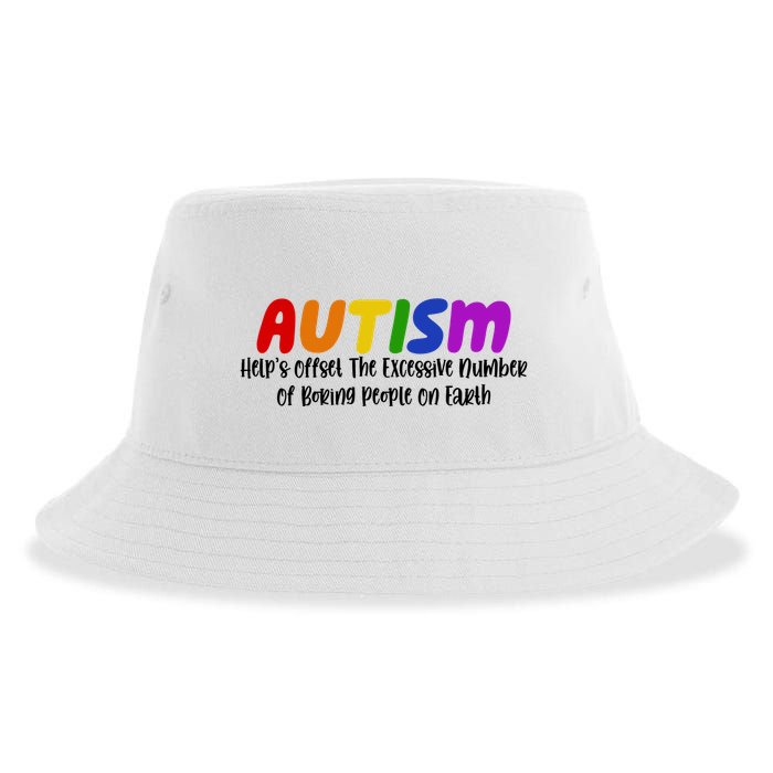Autism Definition Helps Offset The Excessive Number Of Boring People On Earth Sustainable Bucket Hat