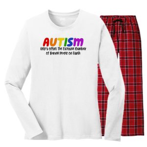 Autism Definition Helps Offset The Excessive Number Of Boring People On Earth Women's Long Sleeve Flannel Pajama Set 