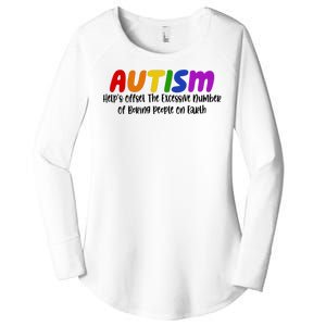 Autism Definition Helps Offset The Excessive Number Of Boring People On Earth Women's Perfect Tri Tunic Long Sleeve Shirt