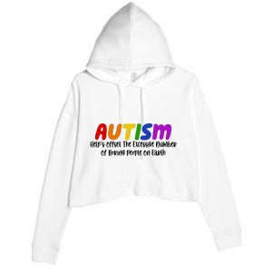 Autism Definition Helps Offset The Excessive Number Of Boring People On Earth Crop Fleece Hoodie