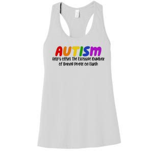 Autism Definition Helps Offset The Excessive Number Of Boring People On Earth Women's Racerback Tank