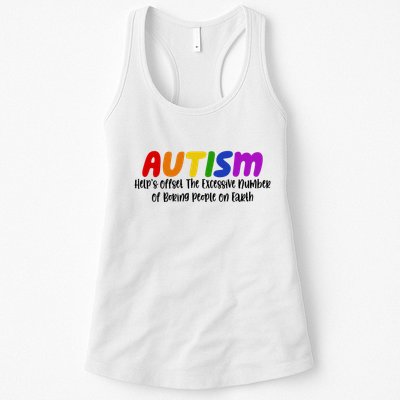Autism Definition Helps Offset The Excessive Number Of Boring People On Earth Womens Tank Top