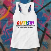 Autism Definition Helps Offset The Excessive Number Of Boring People On Earth Womens Tank Top