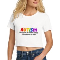 Autism Definition Helps Offset The Excessive Number Of Boring People On Earth Crop Top
