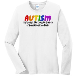 Autism Definition Helps Offset The Excessive Number Of Boring People On Earth Ladies Long Sleeve Shirt