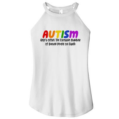 Autism Definition Helps Offset The Excessive Number Of Boring People On Earth Women's Perfect Tri Rocker Tank
