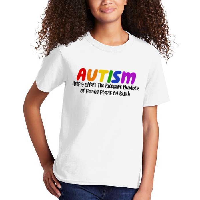 Autism Definition Helps Offset The Excessive Number Of Boring People On Earth Kids T-Shirt