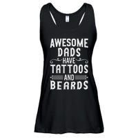 Awesome Dads Have Tattoos And Beards Fathers Day Ladies Essential Flowy Tank