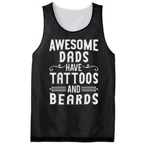 Awesome Dads Have Tattoos And Beards Fathers Day Mesh Reversible Basketball Jersey Tank