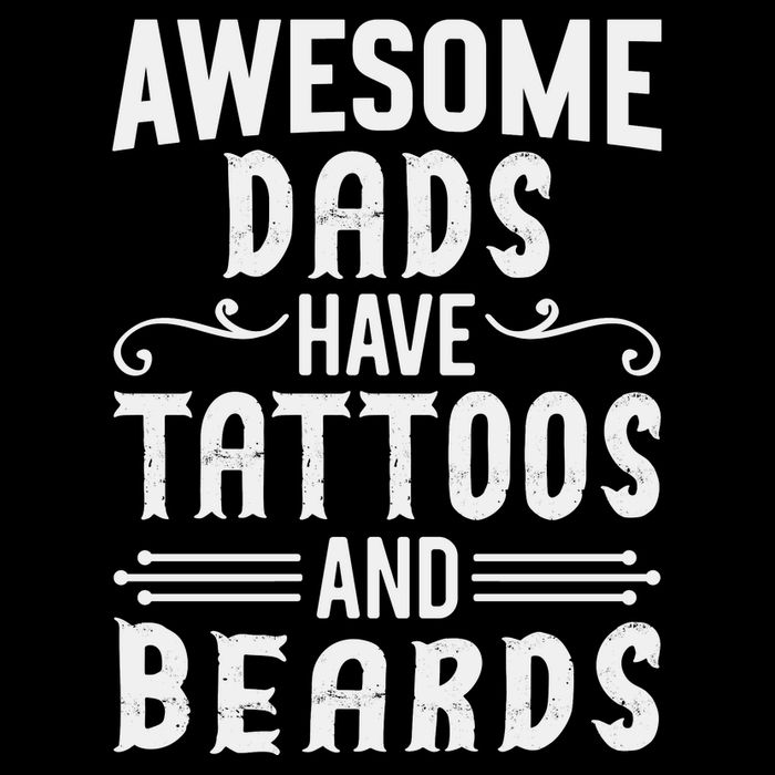 Awesome Dads Have Tattoos And Beards Fathers Day Magnet
