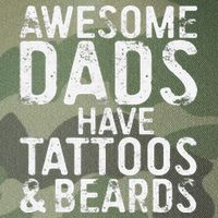 Awesome Dads Have Tattoos And Beards Fathers Day Legacy Tie Dye Trucker Hat