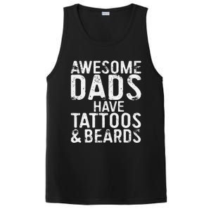 Awesome Dads Have Tattoos And Beards Fathers Day PosiCharge Competitor Tank