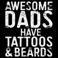 Awesome Dads Have Tattoos And Beards Fathers Day Visor