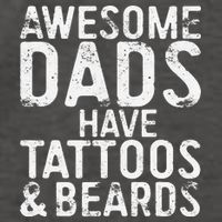 Awesome Dads Have Tattoos And Beards Fathers Day Vector Backpack