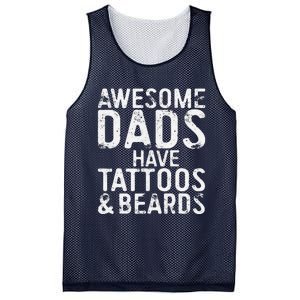 Awesome Dads Have Tattoos And Beards Fathers Day Mesh Reversible Basketball Jersey Tank