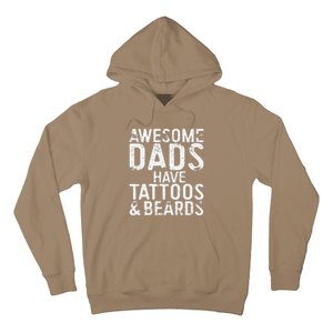 Awesome Dads Have Tattoos And Beards Fathers Day Hoodie