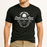 Awesome Dads Have Tattoos And Beards Funny Father Dad Cooling Performance Crew T-Shirt