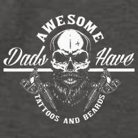 Awesome Dads Have Tattoos And Beards Funny Father Dad Vector Backpack