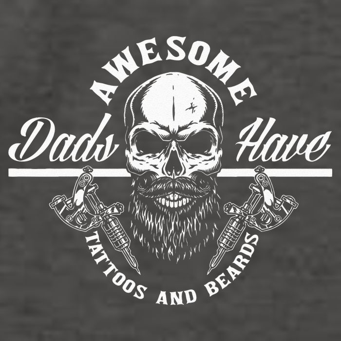 Awesome Dads Have Tattoos And Beards Funny Father Dad Vector Backpack
