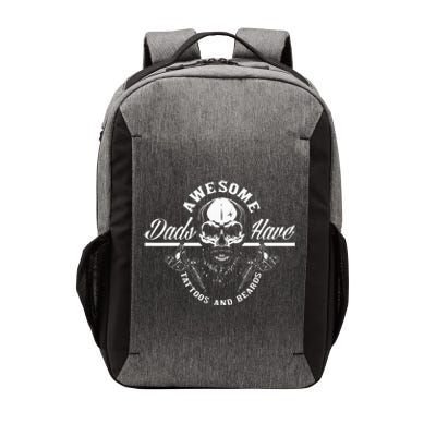 Awesome Dads Have Tattoos And Beards Funny Father Dad Vector Backpack