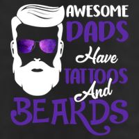 Awesome Dads Have Tattoos And Beards 7 Panel Mesh Trucker Snapback Hat