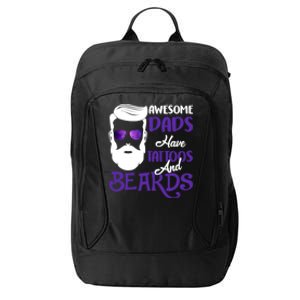 Awesome Dads Have Tattoos And Beards City Backpack