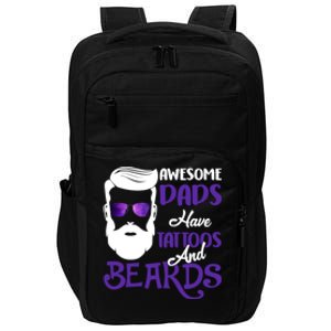 Awesome Dads Have Tattoos And Beards Impact Tech Backpack