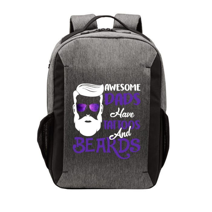 Awesome Dads Have Tattoos And Beards Vector Backpack