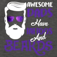 Awesome Dads Have Tattoos And Beards Vector Backpack
