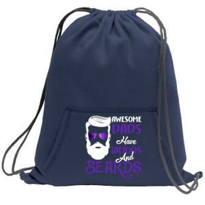 Awesome Dads Have Tattoos And Beards Sweatshirt Cinch Pack Bag