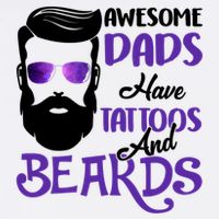 Awesome Dads Have Tattoos And Beards Apron
