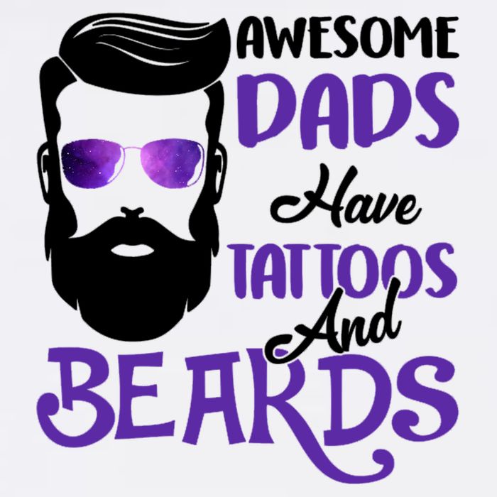 Awesome Dads Have Tattoos And Beards Apron