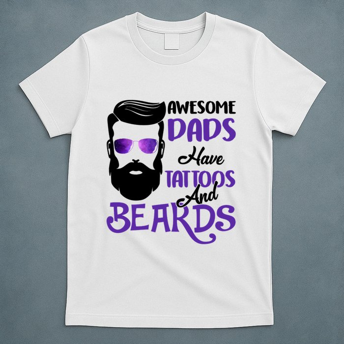 Awesome Dads Have Tattoos And Beards T-Shirt