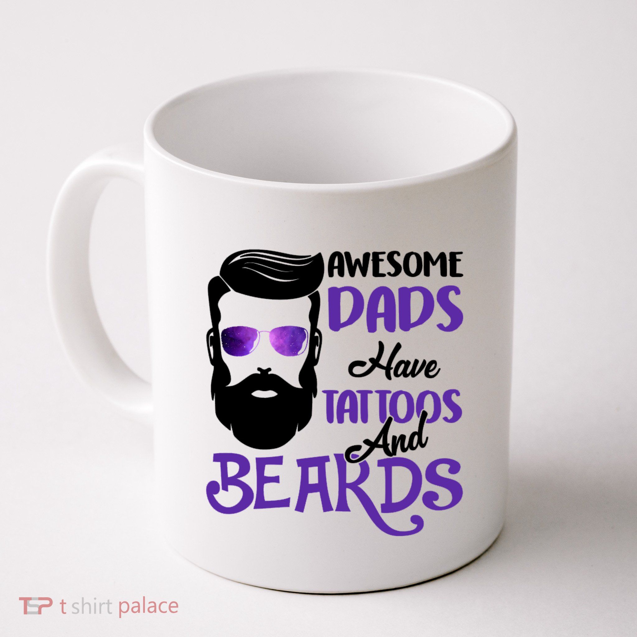 Awesome Dads Have Tattoos And Beards Mug