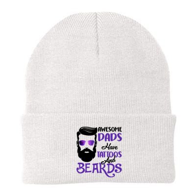 Awesome Dads Have Tattoos And Beards Beanie