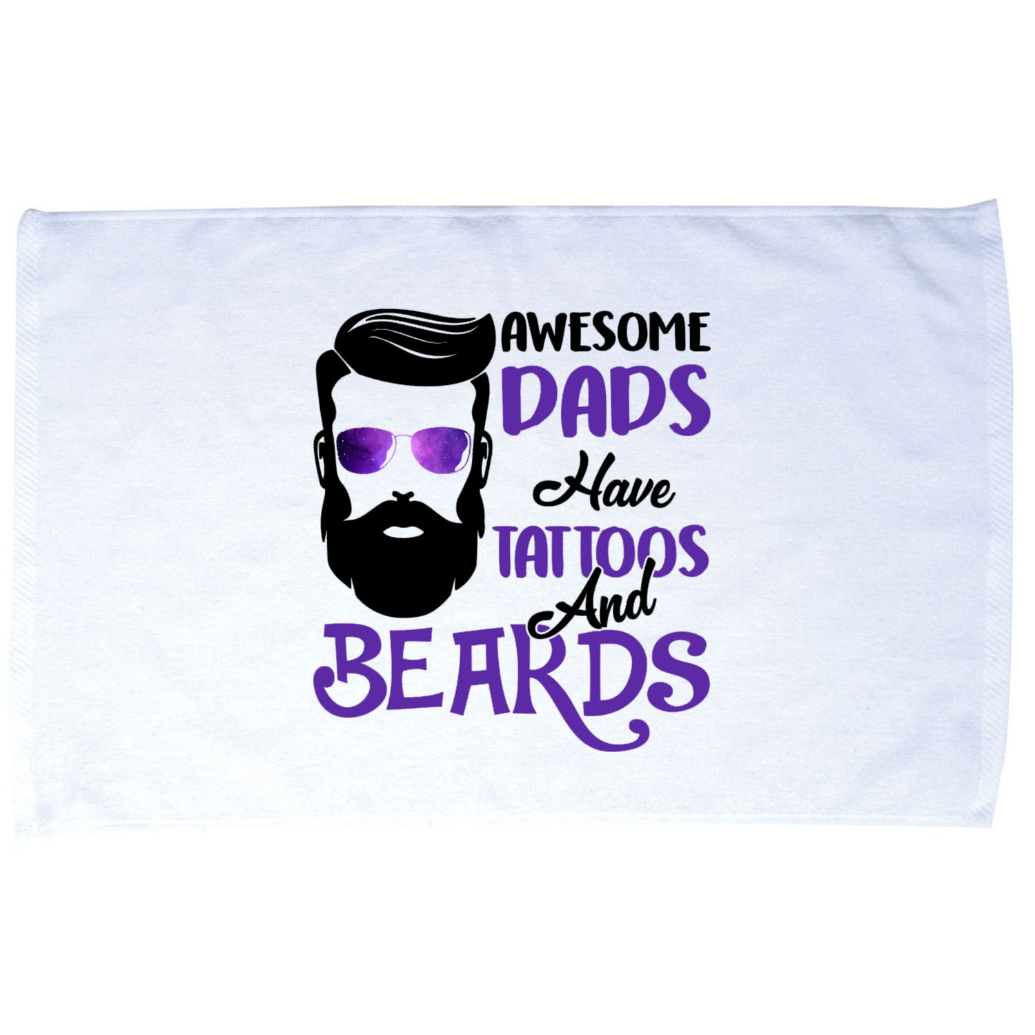 Awesome Dads Have Tattoos And Beards Microfiber Hand Towel