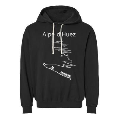 Alpe D Huez In France Cycling Design For Men And Women Garment-Dyed Fleece Hoodie