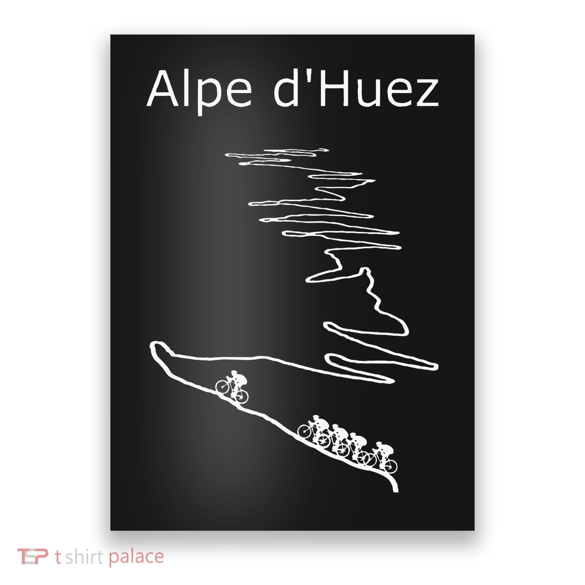Alpe D Huez In France Cycling Design For Men And Women Poster
