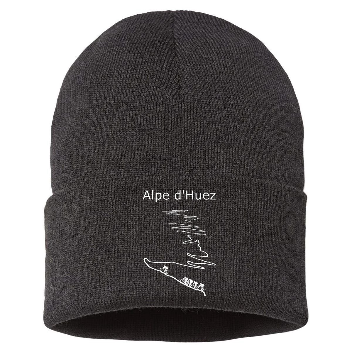 Alpe D Huez In France Cycling Design For Men And Women Sustainable Knit Beanie