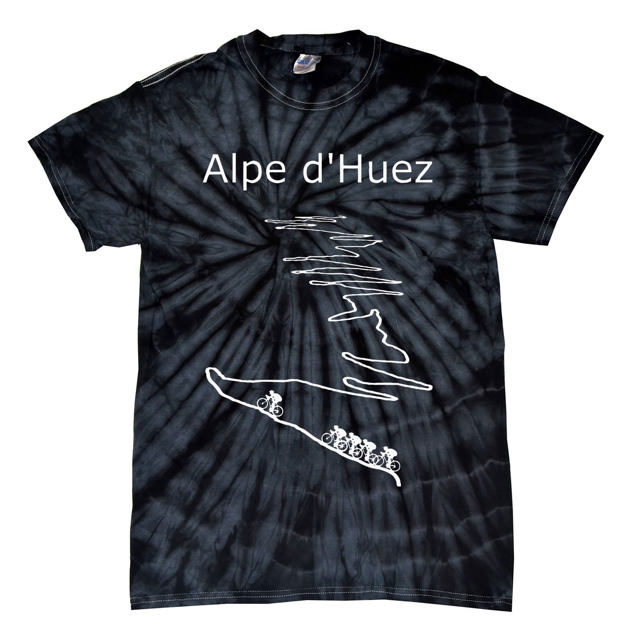 Alpe D Huez In France Cycling Design For Men And Women Tie-Dye T-Shirt